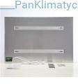 VCIR-G  panel grzewczy na podczerwień, szklany grzejnik promiennikowy (ścienny), mocowanie