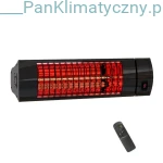 EIR-RC 2000W  Promiennik ciepła podczerwieni z regulacją mocy  i pilotem (IP55, gold) czarny 