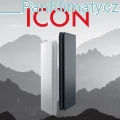 ICON  Pionowy grzejnik hybrydowy, dualny panel grzewczy (kolory: biały, antracyt)