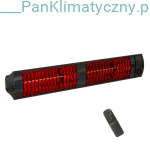 EIR-RC 4000W  Promiennik ciepła podczerwieni z regulacją mocy  i pilotem (IP55, gold) czarny  