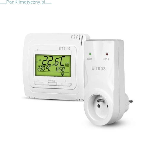 BPT713 Bezprzewodowy programowalny termostat, regulator temperatury z odbiornikiem gniazdkowym (zestaw)