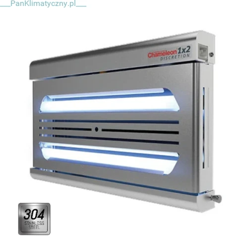 CHAMELEON 1x2 Discretion (30W) Lampa lepowa na owady (lampa owadobójcza) , stal nierdzewna  PESTWEST