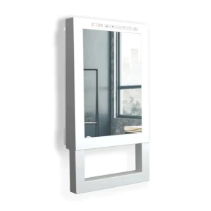 QUADRO VISIO Termowentylator łazienkowy, grzejnik elektryczny z nawiewem 1800W, programowalny z lustrem