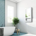 QUADRO VISIO Termowentylator łazienkowy, grzejnik elektryczny z nawiewem 1800W, programowalny z lustrem