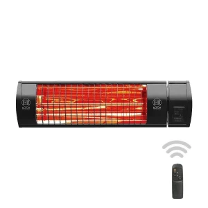 EIR-RC 2000W  Promiennik ciepła podczerwieni z regulacją mocy  i pilotem (IP55, gold) czarny 